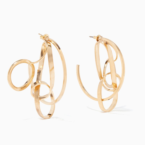 Mounser Gold Coil Sculptural Hoop Earrings on Ounass
